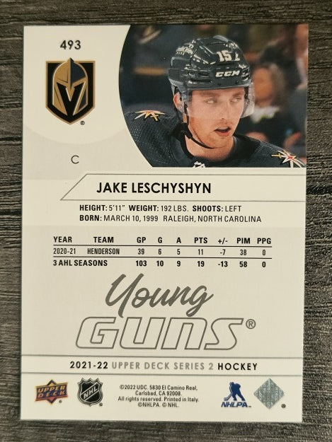 2021-22 Upper Deck #493 Jake Leschyshyn YG RC