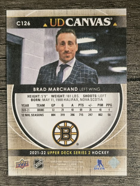 2021-22 Upper Deck Canvas #C126 Brad Marchand