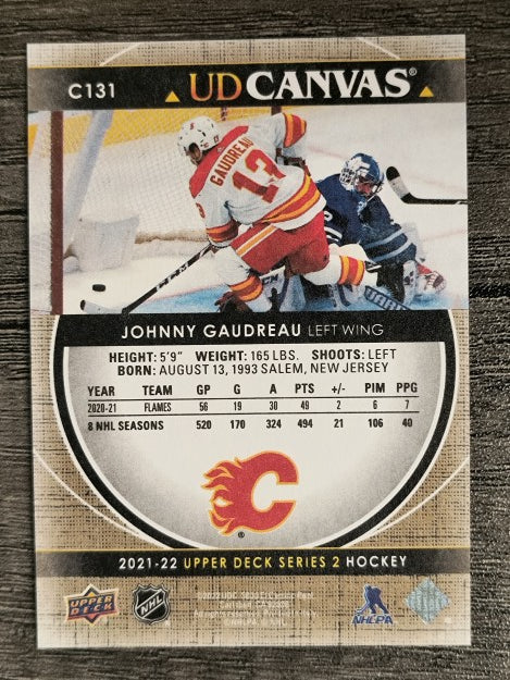 2021-22 Upper Deck Canvas #C131 Johnny Gaudreau