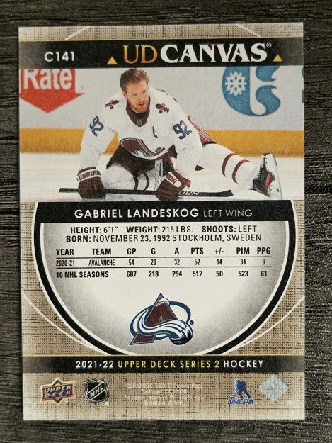 2021-22 Upper Deck Canvas #C141 Gabriel Landeskog