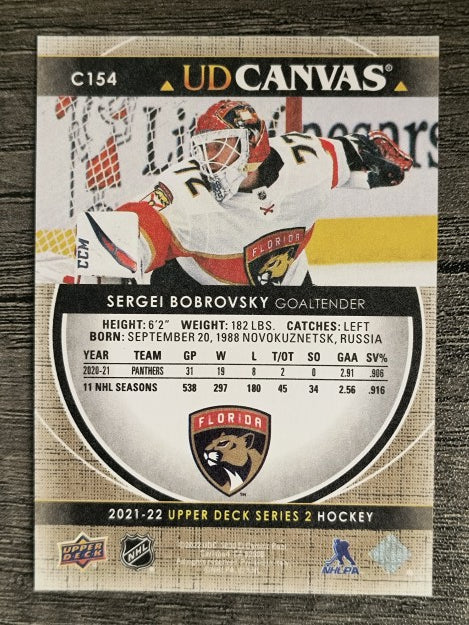 2021-22 Upper Deck Canvas #C154 Sergei Bobrovsky