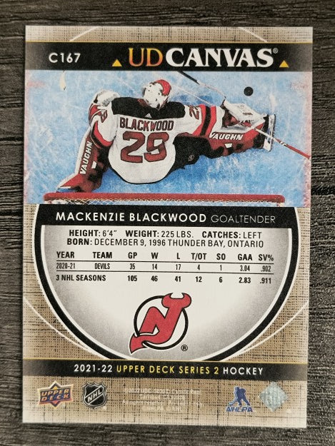 2021-22 Upper Deck Canvas #C167 Mackenzie Blackwood
