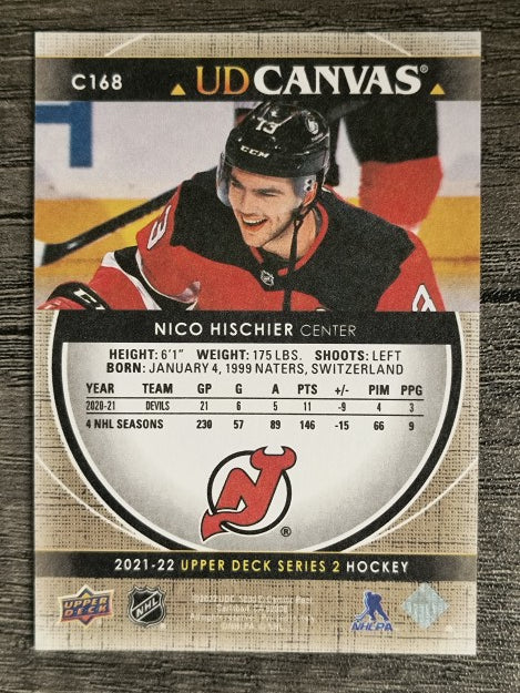 2021-22 Upper Deck Canvas #C168 Nico Hischier