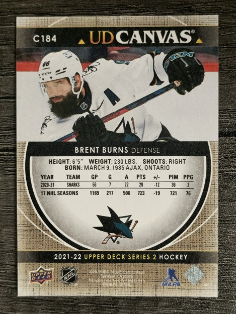 2021-22 Upper Deck Canvas #C184 Brent Burns