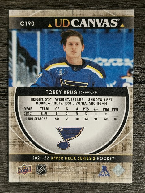 2021-22 Upper Deck Canvas #C190 Torey Krug