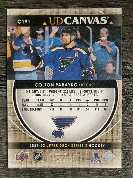 2021-22 Upper Deck Canvas #C191 Colton Parayko
