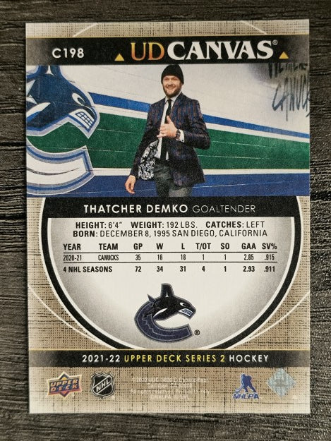 2021-22 Upper Deck Canvas #C198 Thatcher Demko