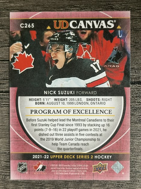 2021-22 Upper Deck Canvas #C265 Nick Suzuki
