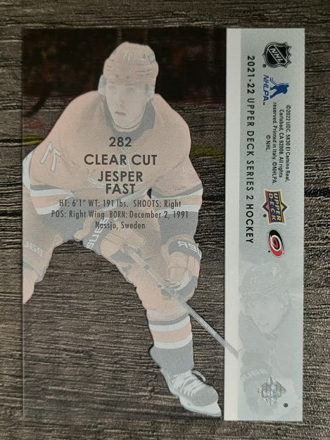 2021-22 Upper Deck Clear Cut #282 Jesper Fast