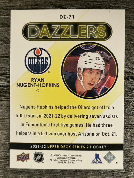 2021-22 Upper Deck Dazzlers #DZ71 Ryan Nugent-Hopkins