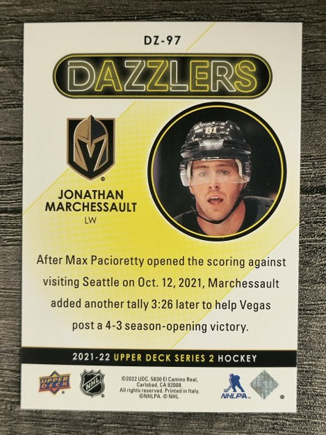 2021-22 Upper Deck Dazzlers #DZ97 Jonathan Marchessault