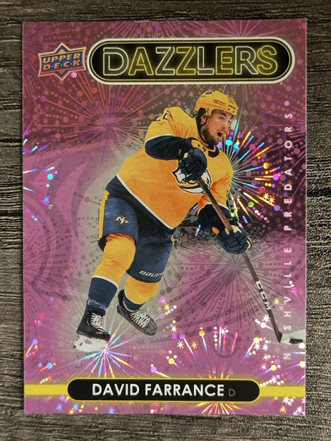 2021-22 Upper Deck Dazzlers Pink #DZ77 David Farrance
