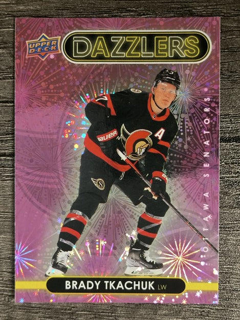 2021-22 Upper Deck Dazzlers Pink #DZ83 Brady Tkachuk
