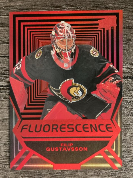 2021-22 Upper Deck Fluorescence Red #FL44 Filip Gustavsson