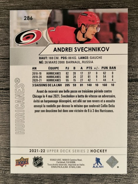 2021-22 Upper Deck French #286 Andrei Svechnikov