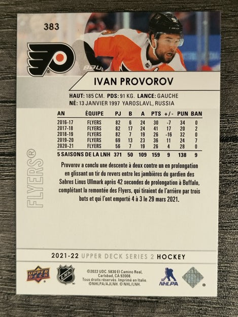 2021-22 Upper Deck French #383 Ivan Provorov