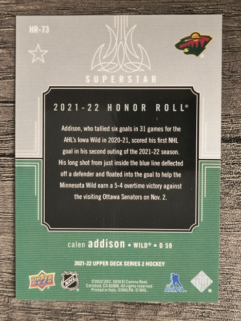 2021-22 Upper Deck Honor Roll #HR73 Calen Addison