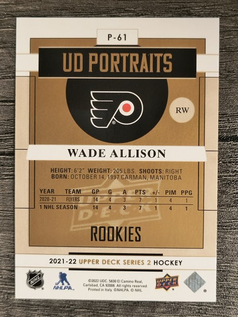 2021-22 Upper Deck Portraits #P61 Wade Allison