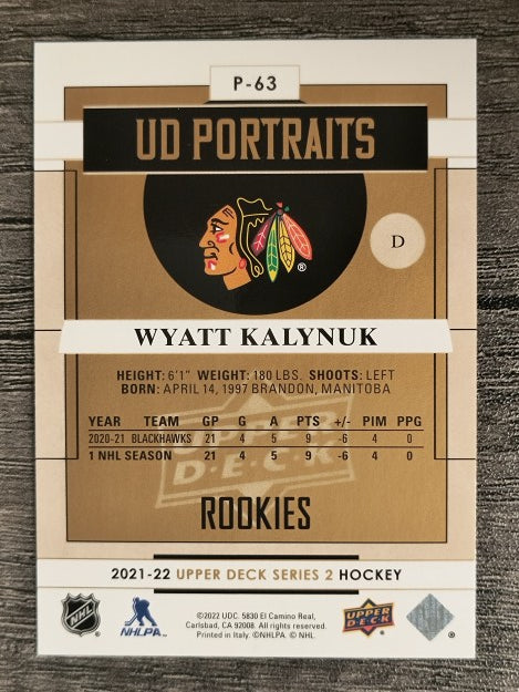 2021-22 Upper Deck Portraits #P63 Wyatt Kalynuk