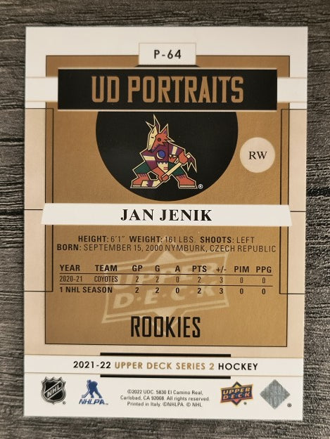 2021-22 Upper Deck Portraits #P64 Jan Jenik