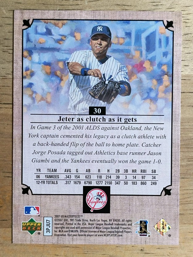 2007 UD Masterpieces Glossy #30 Derek Jeter