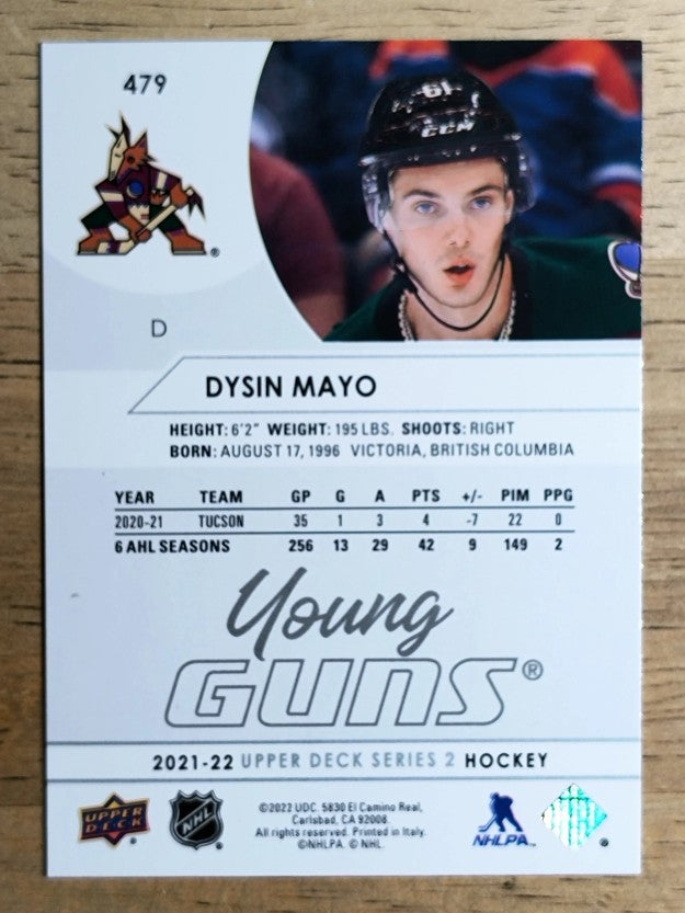 2021-22 Upper Deck #479 Dysin Mayo YG RC