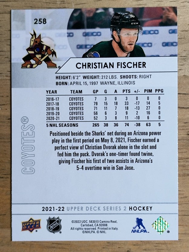 2021-22 Upper Deck #258 Christian Fischer