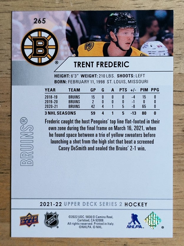 2021-22 Upper Deck #265 Trent Frederic