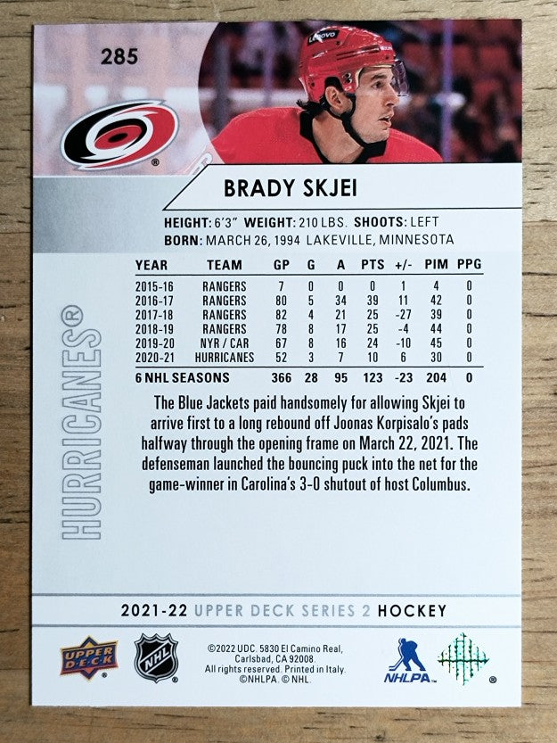 2021-22 Upper Deck #285 Brady Skjei