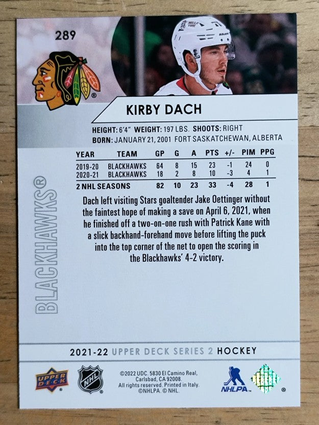 2021-22 Upper Deck #289 Kirby Dach