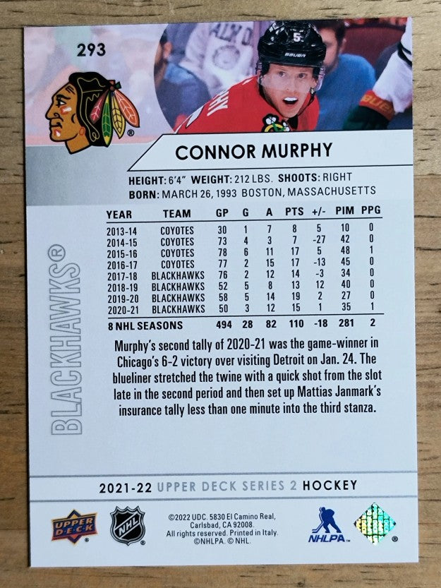 2021-22 Upper Deck #293 Connor Murphy
