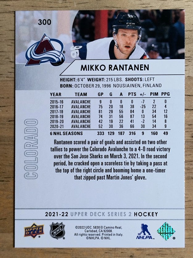 2021-22 Upper Deck #300 Mikko Rantanen