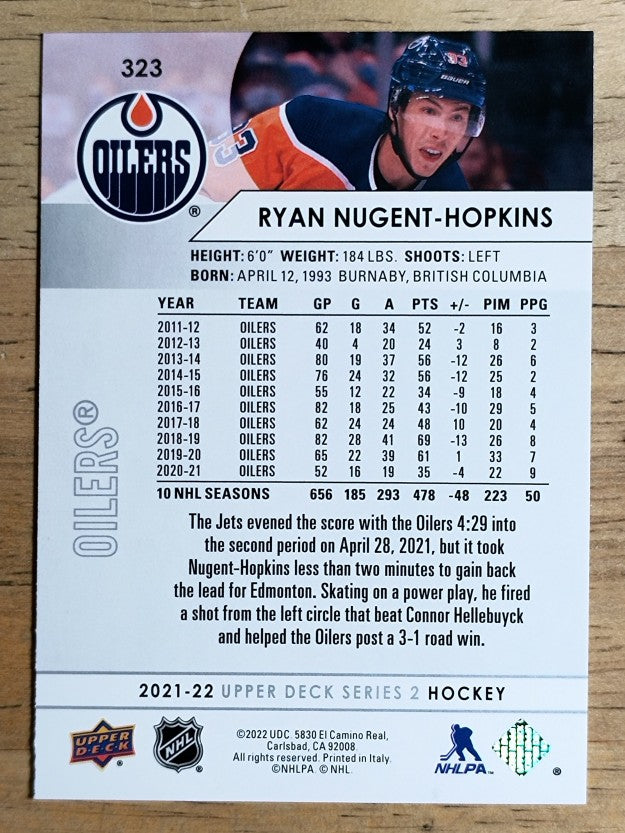 2021-22 Upper Deck #323 Ryan Nugent-Hopkins