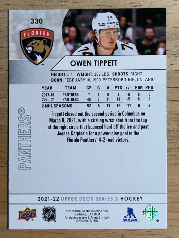 2021-22 Upper Deck #330 Owen Tippett