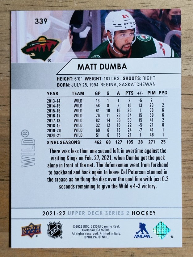2021-22 Upper Deck #339 Matt Dumba