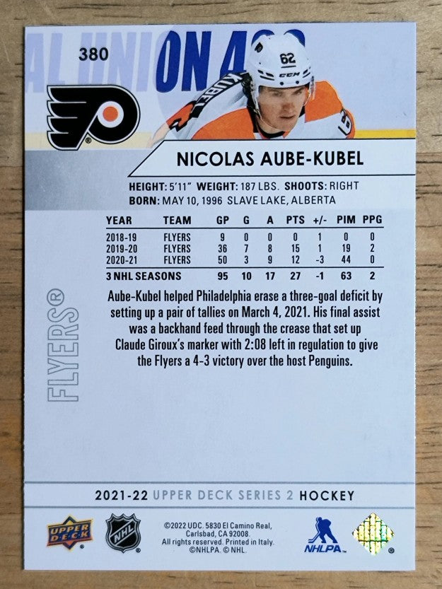 2021-22 Upper Deck #380 Nicolas Aube-Kubel
