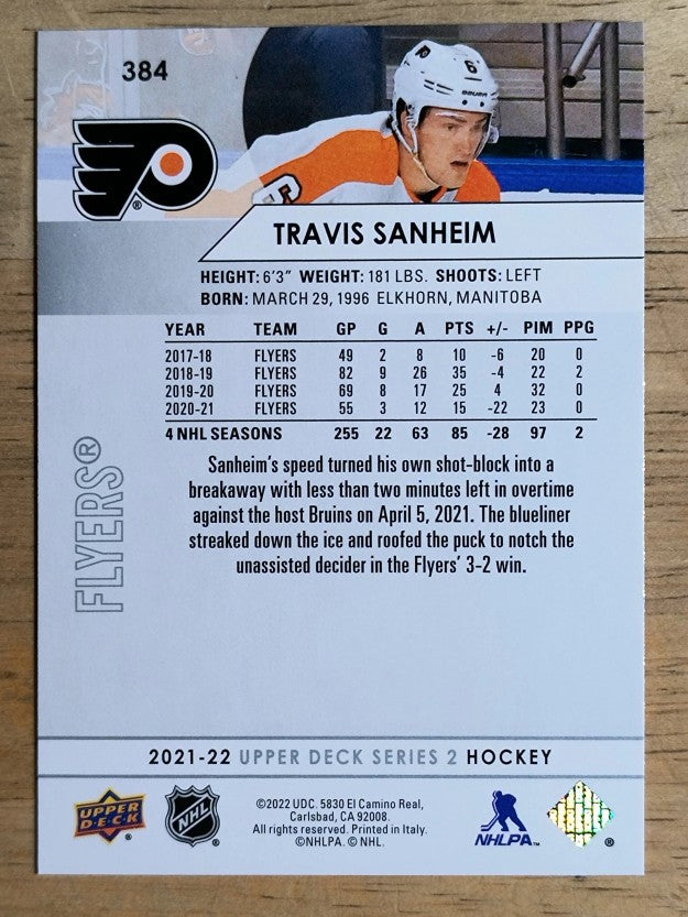 2021-22 Upper Deck #384 Travis Sanheim