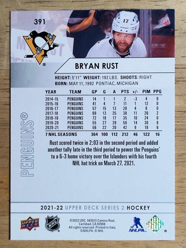 2021-22 Upper Deck #391 Bryan Rust