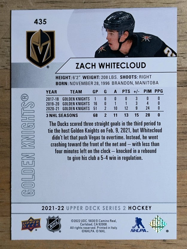 2021-22 Upper Deck #435 Zach Whitecloud