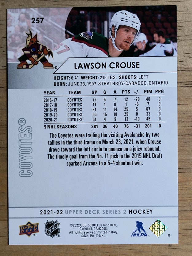 2021-22 Upper Deck #257 Lawson Crouse