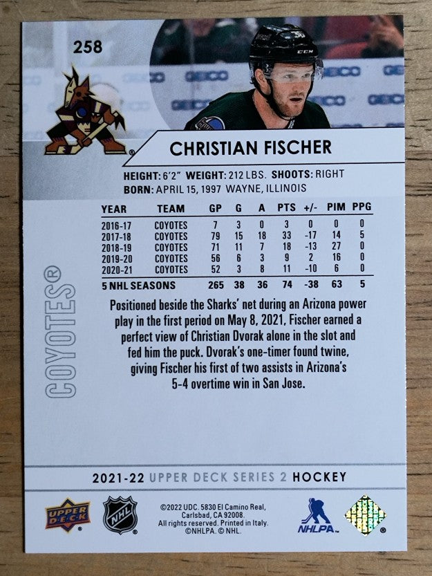 2021-22 Upper Deck #258 Christian Fischer