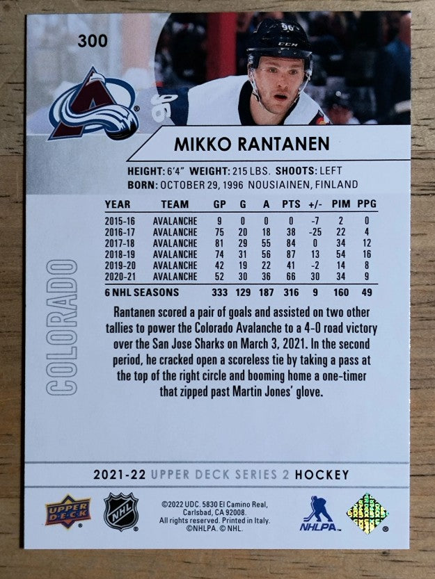 2021-22 Upper Deck #300 Mikko Rantanen