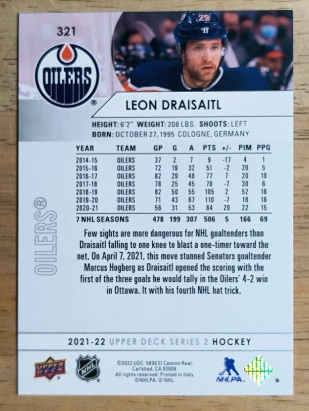 2021-22 Upper Deck #321 Leon Draisaitl