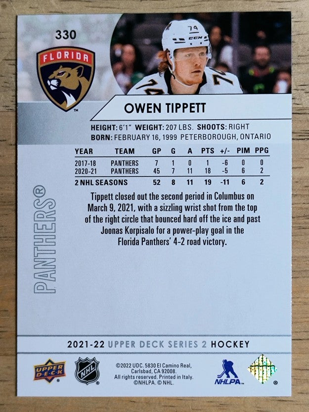 2021-22 Upper Deck #330 Owen Tippett