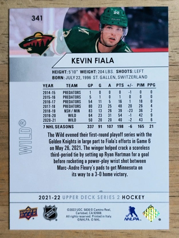 2021-22 Upper Deck #341 Kevin Fiala