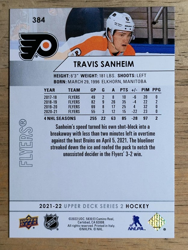 2021-22 Upper Deck #384 Travis Sanheim