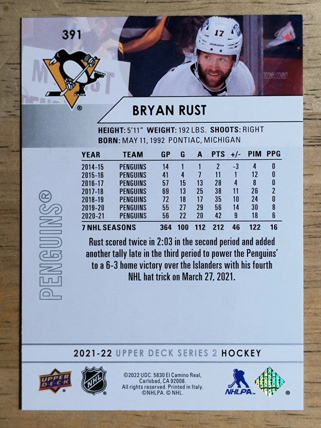 2021-22 Upper Deck #391 Bryan Rust