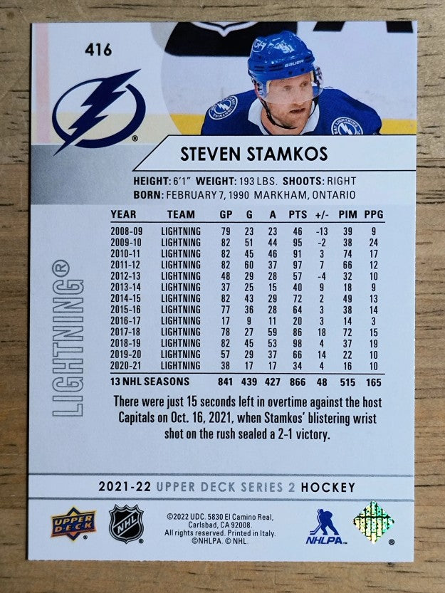 2021-22 Upper Deck #416 Steven Stamkos
