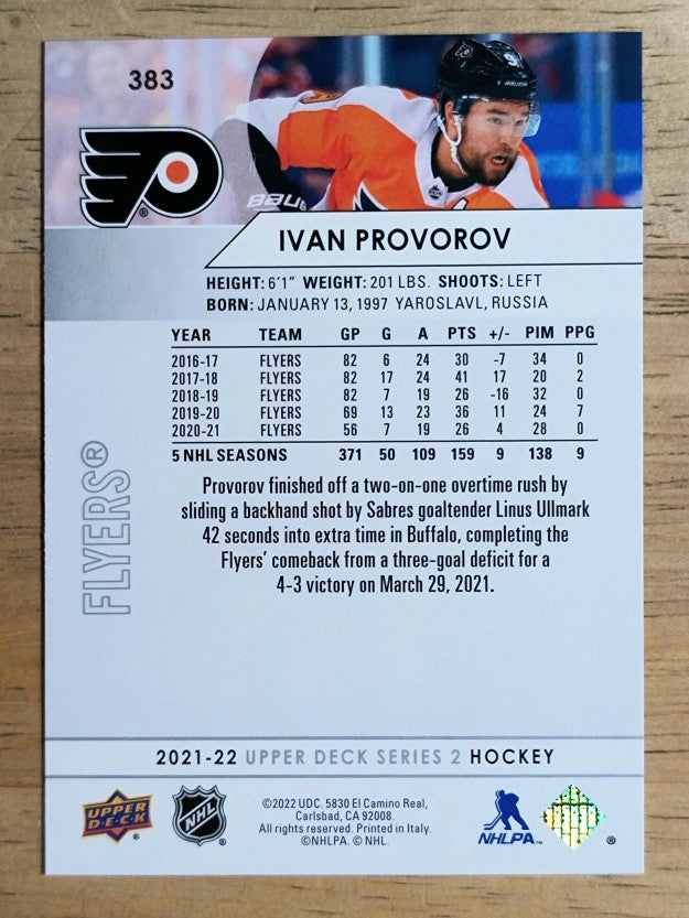 2021-22 Upper Deck #383 Ivan Provorov