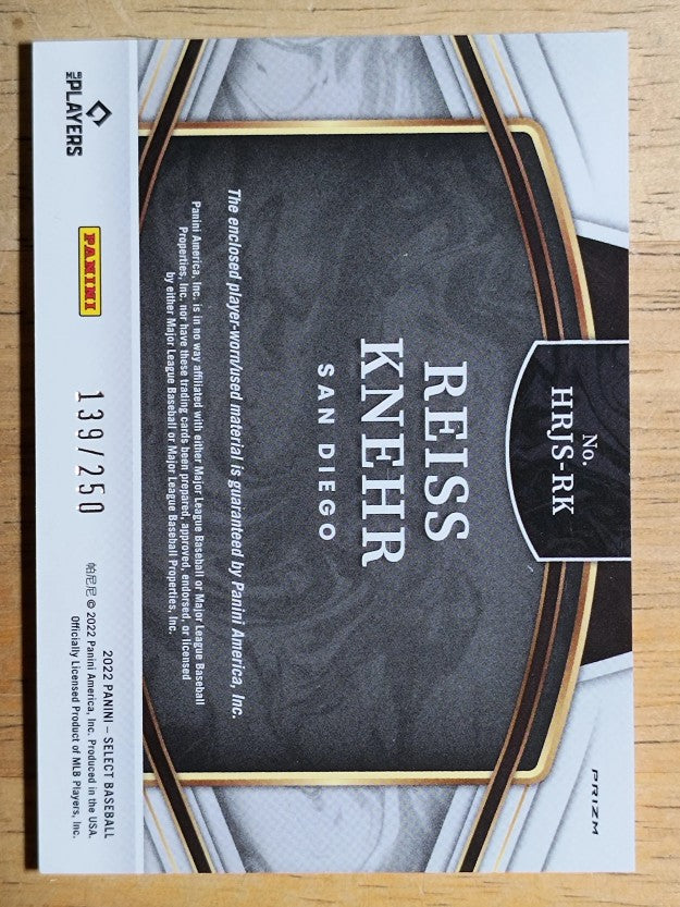 2022 Select Horizontal Rookie Jumbo Swatch Holo #3 Reiss Knehr